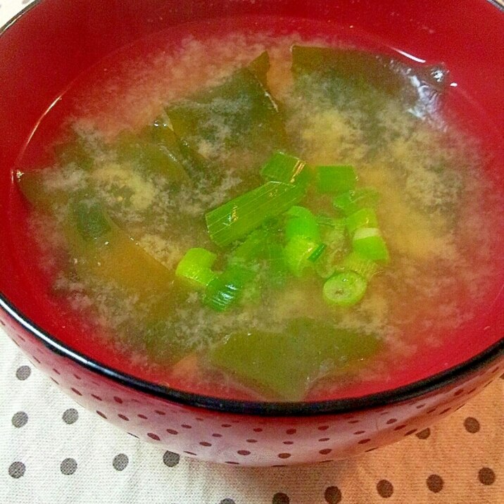 わかめと青さ海苔のお味噌汁♪